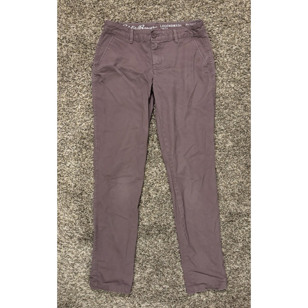 Eddie Bauer Purple Jeans Legend Wash Stretch Boyfriend Mid Rise Pants Women’s 2